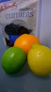 orange, lemon and lime