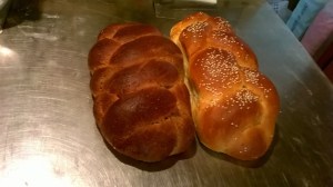 brown and white challot